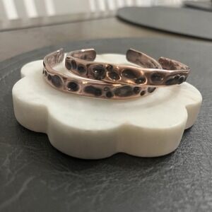 2pcs/set Stamped Initial Copper Bracelets Couples Matching Romantic Valentines